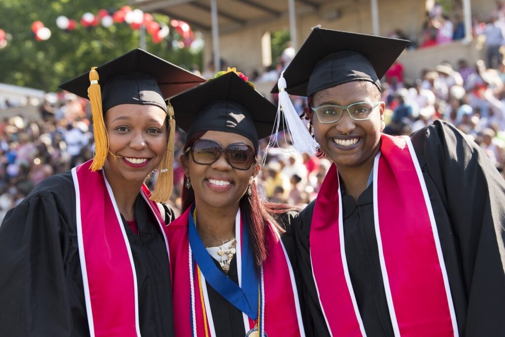 Three Students Graduation