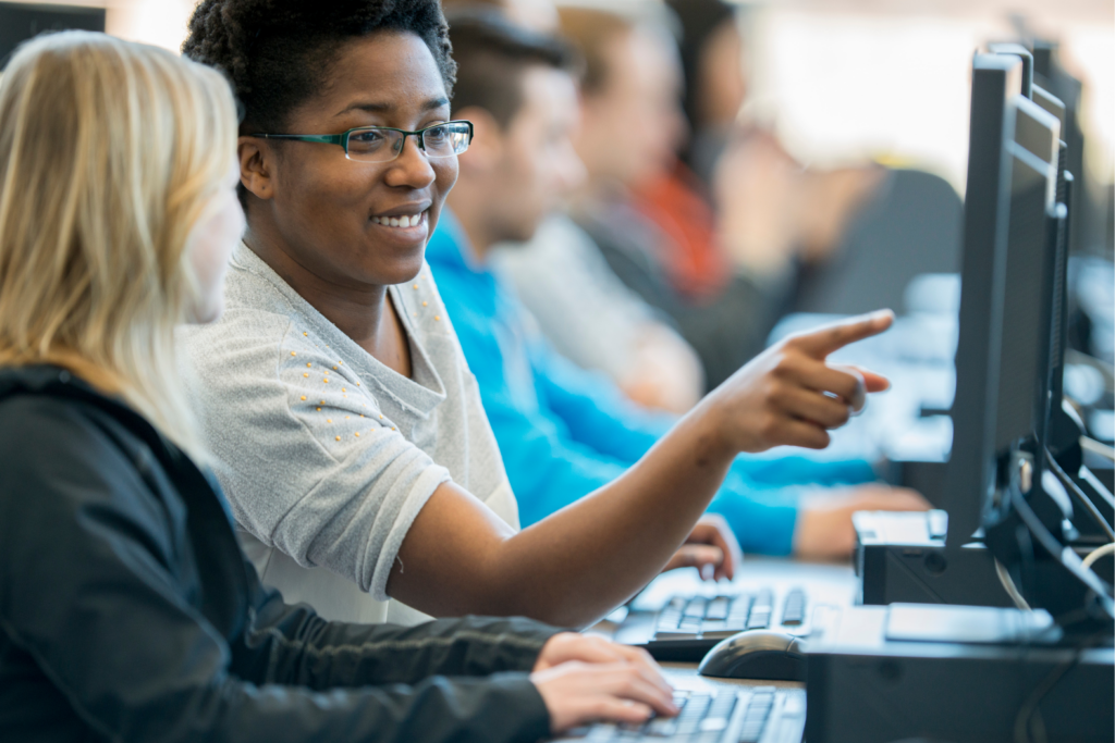 Photo of adult student in computer lab