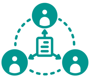 information sharing concept icon